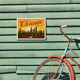 Chicago: Horizontal Skyline - Metal Sign, Metal Sign / 9x12