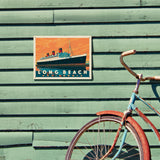 Long Beach, CA: Queen Mary - Metal Sign, Metal Sign / 9x12