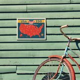 250th Anniversary USA: Commemorative Map - Metal Sign, Metal Sign / 9x12