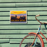 Golden Spike - Metal Sign, Metal Sign / 9x12