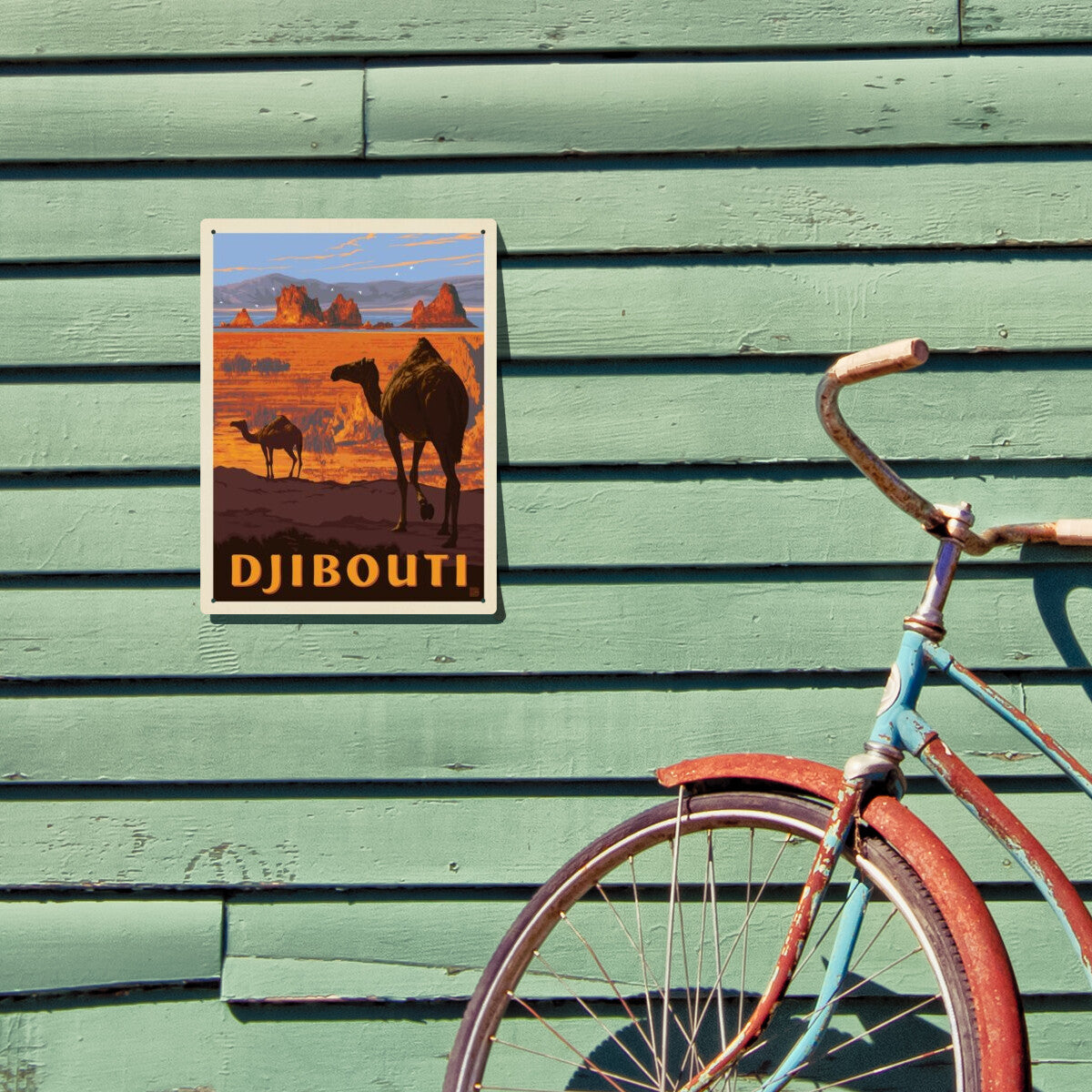 Djibouti, Africa — Vintage Travel Poster | Metal Wall Art