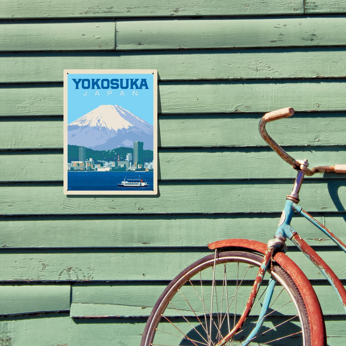Japan: Yokosuka — Vintage Travel Poster | Metal Wall Art