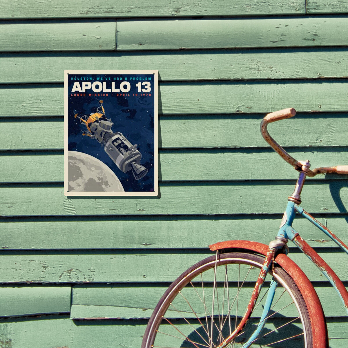 NASA 1970: Apollo 13 — Space Travel Poster | Metal Wall Art