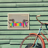 Mod Rainbow Dogs - Metal Sign, Metal Sign / 12x16