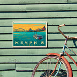 Memphis, TN: River View (Horizontal) - Metal Sign, Metal Sign / 12x16