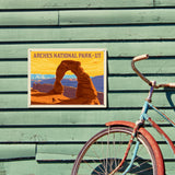 Arches National Park: Delicate Arch Sunset (Horizontal) - Metal Sign, Metal Sign / 12x16