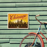 Chicago: Horizontal Skyline - Metal Sign, Metal Sign / 12x16