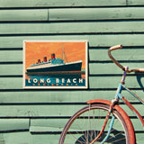 Long Beach, CA: Queen Mary - Metal Sign, Metal Sign / 12x16
