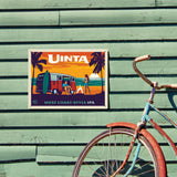 West Coast Surf Van (Pub Poster) - Metal Sign, Metal Sign / 12x16