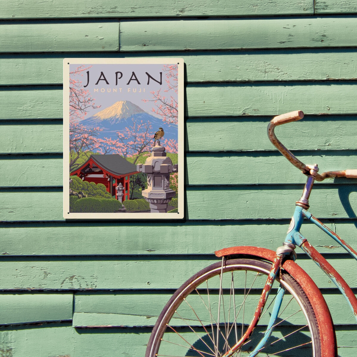 Japan: Mount Fuji — Vintage Travel Poster | Metal Wall Art