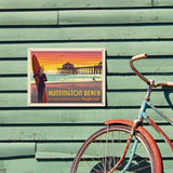 Huntington Beach, California - Metal Sign, Metal Sign / 12x16