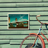 Nashville Skyline: Pedestrian Bridge, Horizontal - Metal Sign, Metal Sign / 12x16