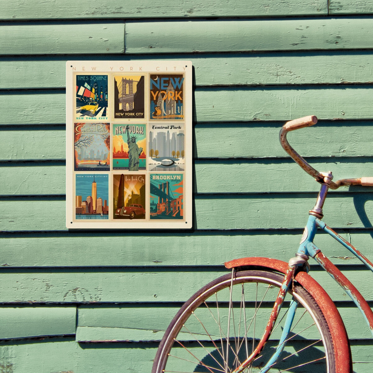 New York City: Multi-Image Print — Vintage Travel Poster | Metal