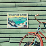 Crater Lake National Park: Winter Fox (Horizontal) - Metal Sign, Metal Sign / 12x16