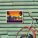 West Coast Surf Van - Metal Sign, Metal Sign / 12x16
