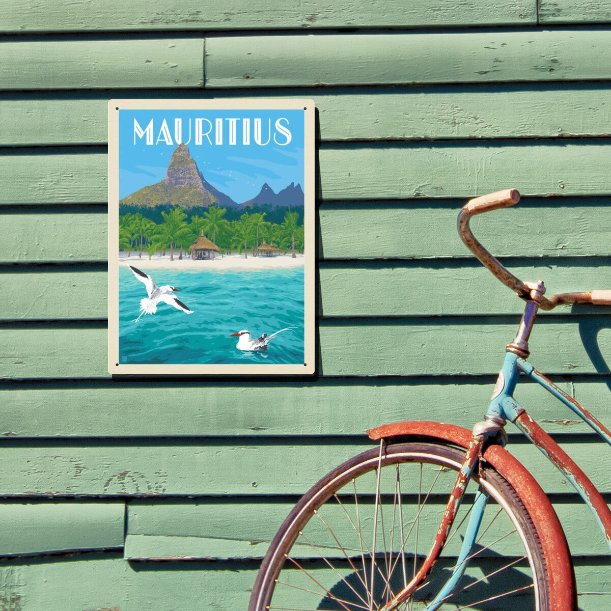 Mauritius — Vintage Travel Poster | Metal Wall Art – Anderson