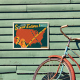 2024 Total Solar Eclipse Map - Metal Sign, Metal Sign / 12x16