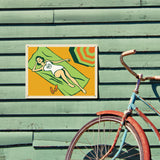 Sun Bather - Metal Sign, Metal Sign / 12x16