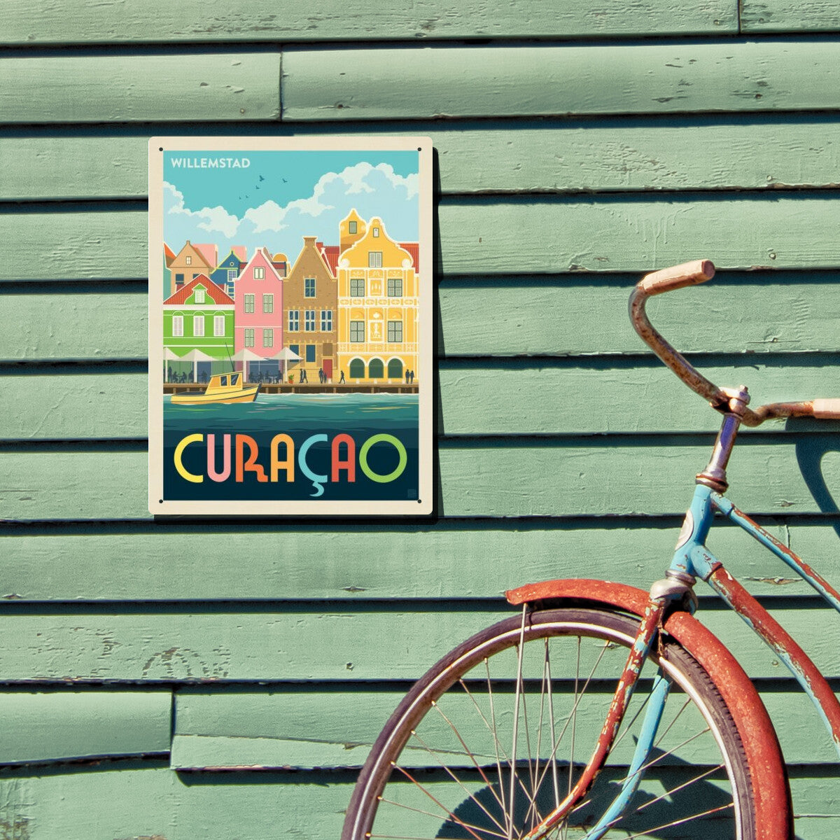 curacao-willemstad - Metal Sign / 12x16 / Env