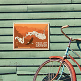 Map of Grand Canyon National Park - Metal Sign, Metal Sign / 12x16