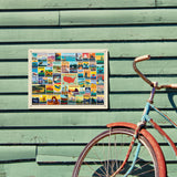 50-State Collage (Horizontal) - Metal Sign, Metal Sign / 12x16