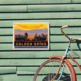 Golden Spike - Metal Sign, Metal Sign / 12x16