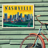 Nashville Sunset Skyline (Horizontal) - Metal Sign, Metal Sign / 18x24