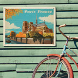 France: Paris, Notre Dame, Horizontal - Metal Sign, Metal Sign / 18x24