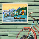 Flathead Lake, Montana (Horizontal) - Metal Sign, Metal Sign / 18x24