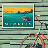 Memphis, TN: River View (Horizontal) - Metal Sign, Metal Sign / 18x24
