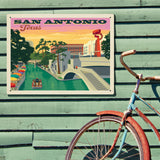 San Antonio, TX: River Walk (Horizontal) - Metal Sign, Metal Sign / 18x24