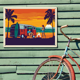 West Coast Surf Van - Metal Sign, Metal Sign / 18x24