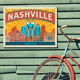 Nashville Landmarks (Horizontal) - Metal Sign, Metal Sign / 18x24