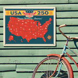 250th Anniversary USA: Commemorative Map - Metal Sign, Metal Sign / 18x24