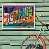 Memphis, TN: Picture Letters - Metal Sign, Metal Sign / 18x24