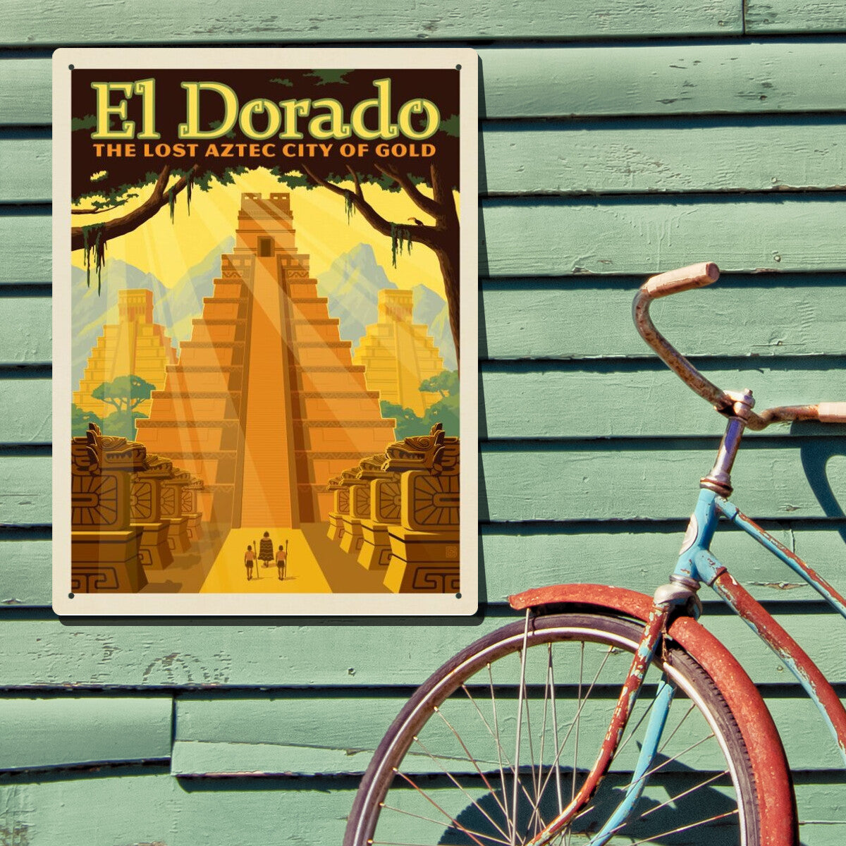 El Dorado: The Lost Aztec City Of Gold — Vintage Travel Poster