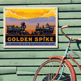 Golden Spike - Metal Sign, Metal Sign / 18x24