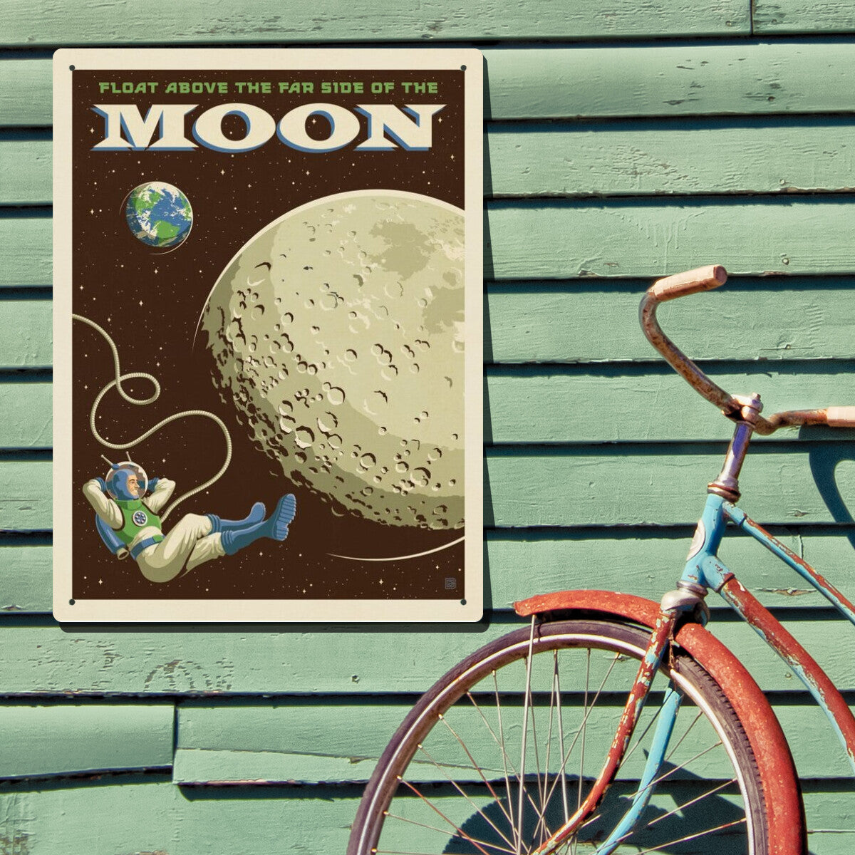 The Far Side Of The Moon — Space Travel Poster | Metal Wall Art