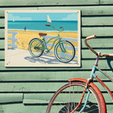 Beach Cruiser Bike - Metal Sign, Metal Sign / 18x24