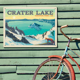 Crater Lake National Park: Winter Fox (Horizontal) - Metal Sign, Metal Sign / 18x24