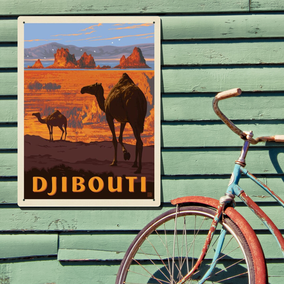 Djibouti, Africa — Vintage Travel Poster | Metal Wall Art