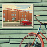 Old Glory: Distillery Building - Metal Sign, Metal Sign / 18x24