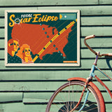 2024 Total Solar Eclipse Map - Metal Sign, Metal Sign / 18x24