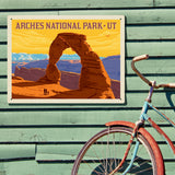 Arches National Park: Delicate Arch Sunset (Horizontal) - Metal Sign, Metal Sign / 18x24
