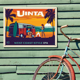 West Coast Surf Van (Pub Poster) - Metal Sign, Metal Sign / 18x24