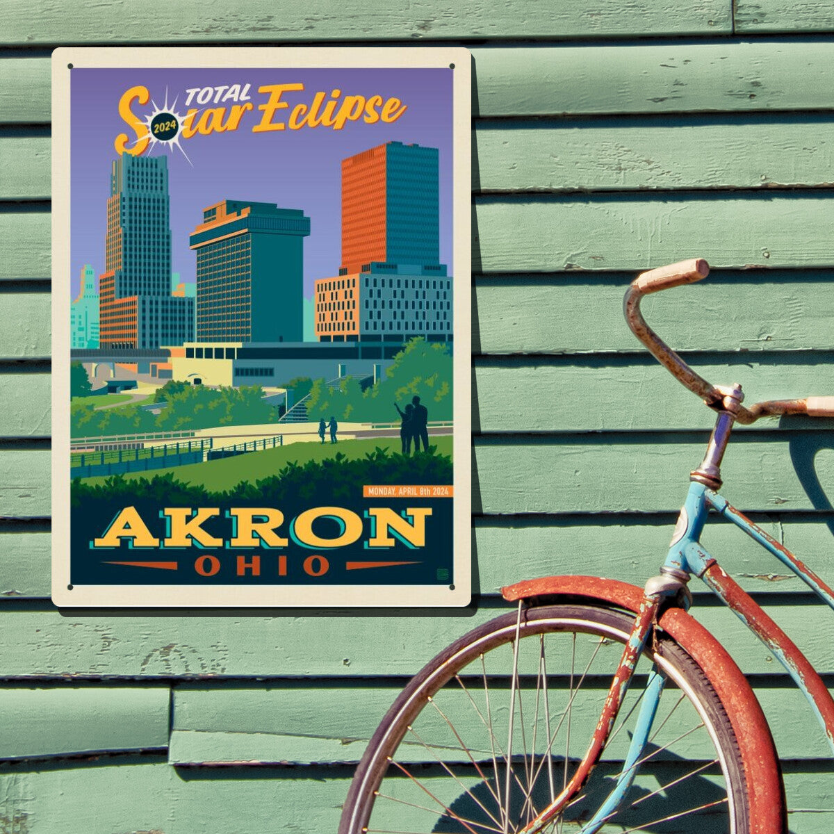 2024 Total Solar Eclipse: Akron, OH | Metal Wall Art – Anderson