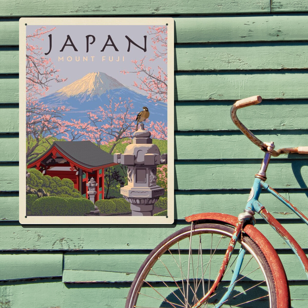 Japan: Mount Fuji — Vintage Travel Poster | Metal Wall Art