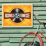 Music City: Vinyl Record (Horizontal) - Metal Sign, Metal Sign / 18x24
