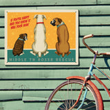 Middle Tennessee Boxer Rescue Fundraiser Print #4 (Nubs) - Metal Sign, Metal Sign / 18x24