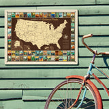 63 National Parks: Map Of USA - Metal Sign, Metal Sign / 18x24
